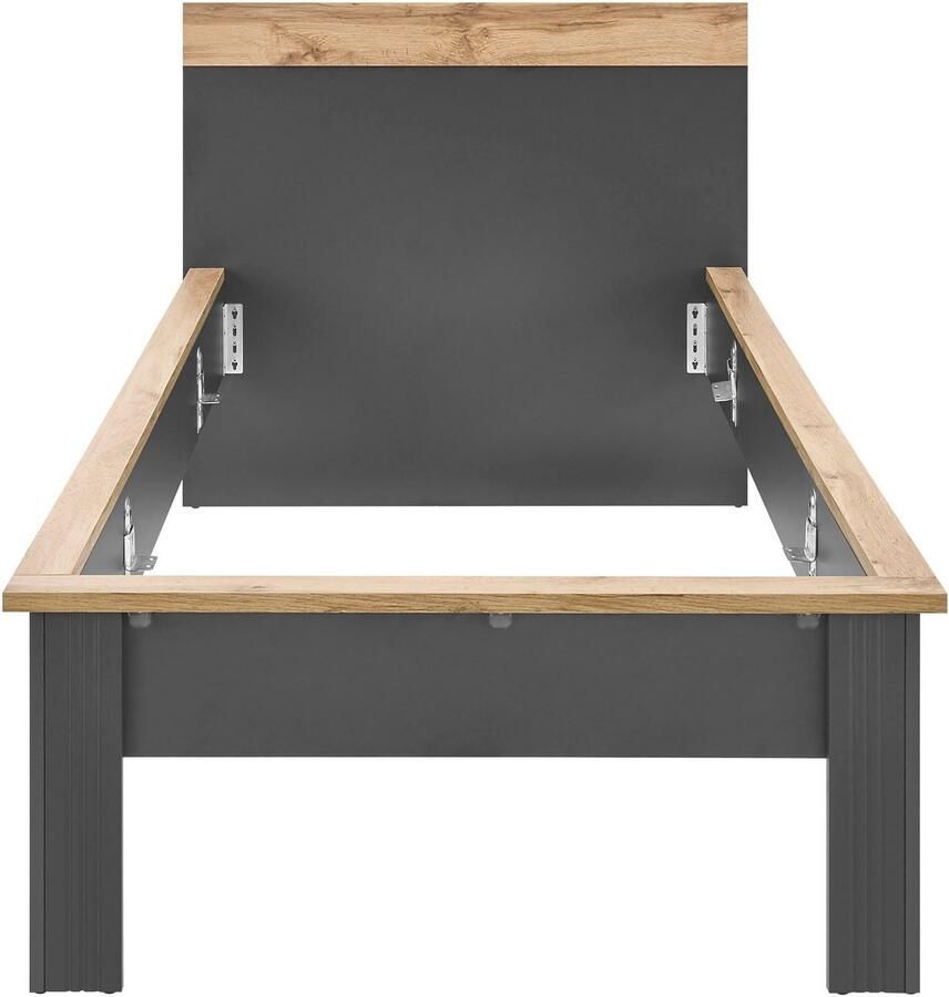 Home affaire 1-persoonsledikant WESTMINSTER bed in landelijke stijl tweepersoonsbed bedframe in verschillende kleuren beschikbaar ligoppervlak 90 140 180x200 cm