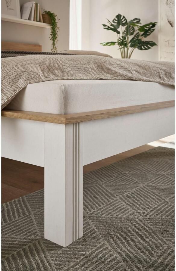 Home affaire 1-persoonsledikant WESTMINSTER bed in landelijke stijl tweepersoonsbed bedframe in verschillende kleuren beschikbaar ligoppervlak 90 140 180x200 cm