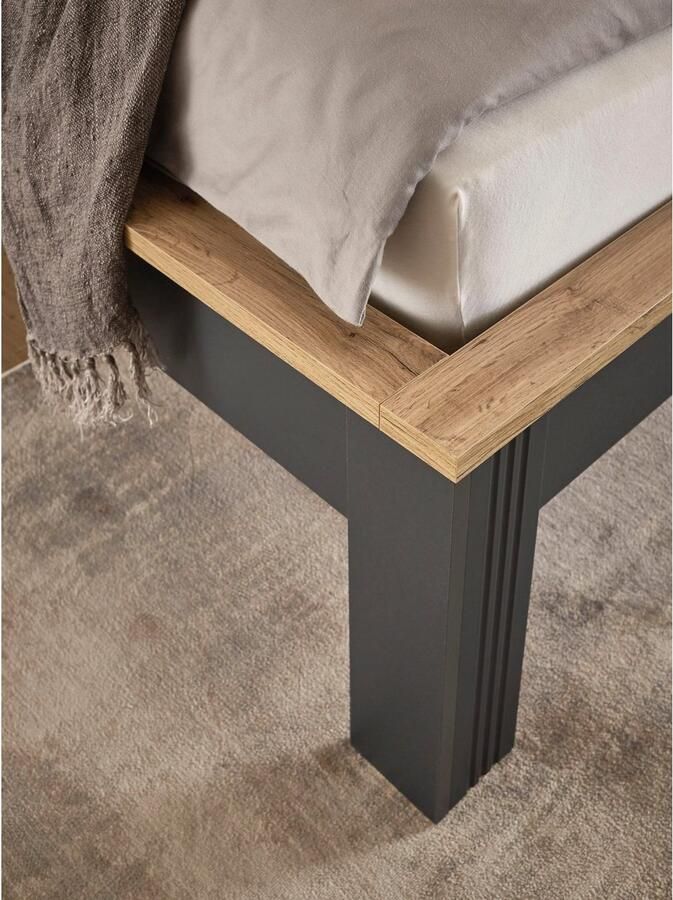 Home affaire 1-persoonsledikant WESTMINSTER bed in landelijke stijl tweepersoonsbed bedframe in verschillende kleuren beschikbaar ligoppervlak 90 140 180x200 cm