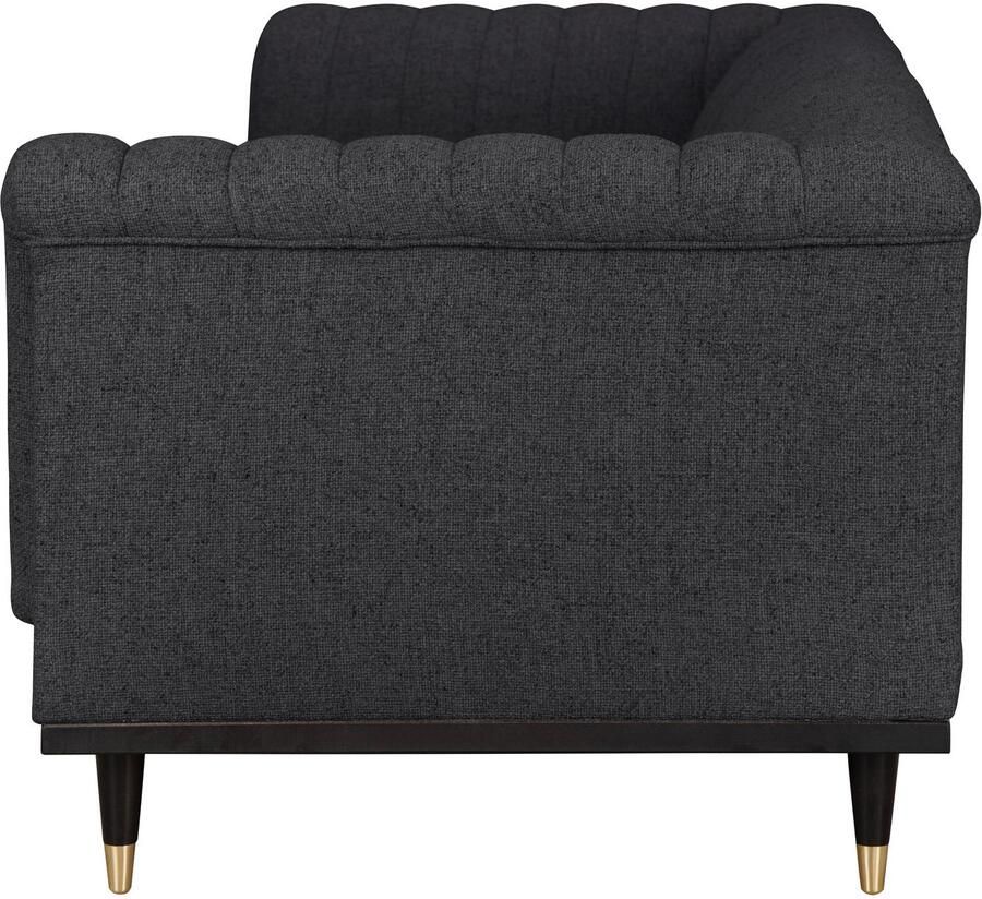 Home affaire 2-zitsbank Chamby met houten rand onder en stiksels bij de leuning