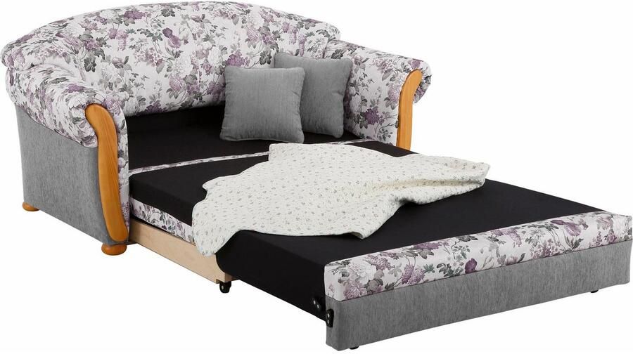 Home affaire 2-zitsbank Milano slaapbank in landhuisstijl comfortabel ligoppervlak 188 124cm