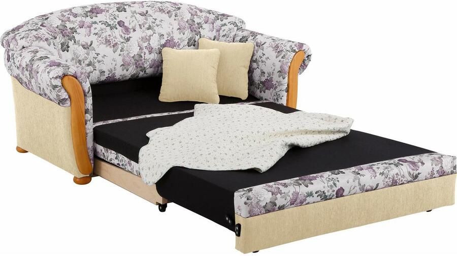 Home affaire 2-zitsbank Milano slaapbank in landhuisstijl comfortabel ligoppervlak 188 124cm