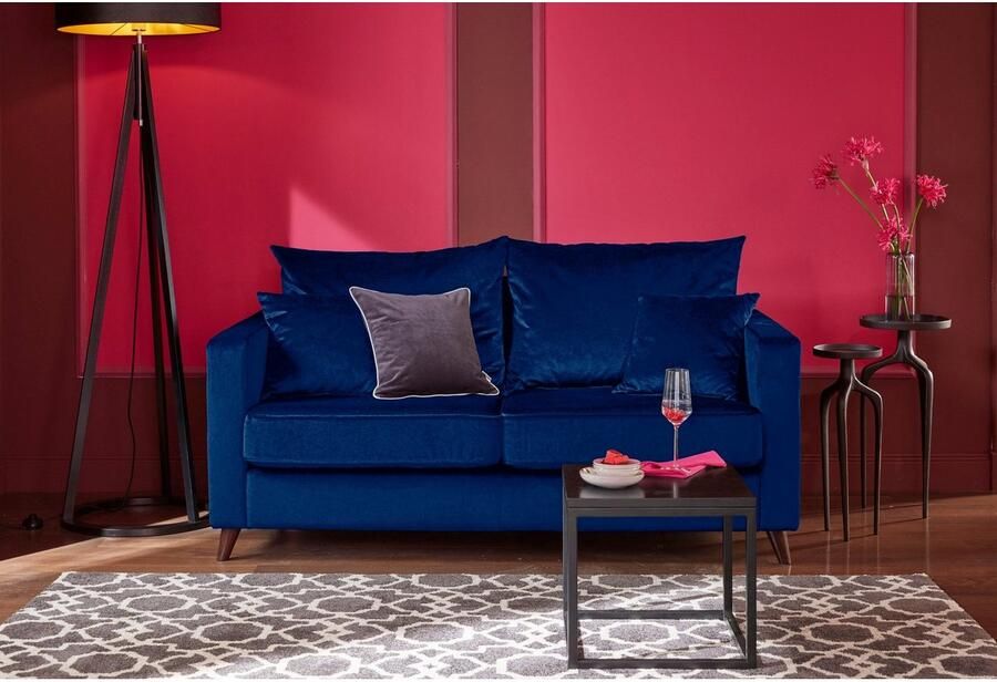 Home affaire 2-zitsbank Renesse los kussen opstaande naad aan zitkussen