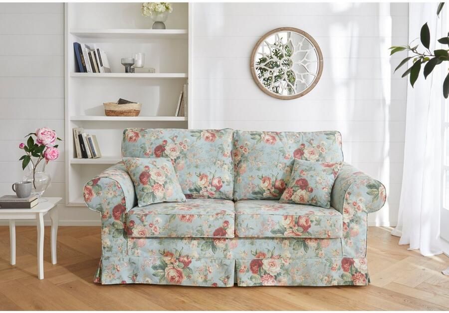 Home affaire 2-zitsbank Shadmoor Hoezen-look in uni of met bloemenprint