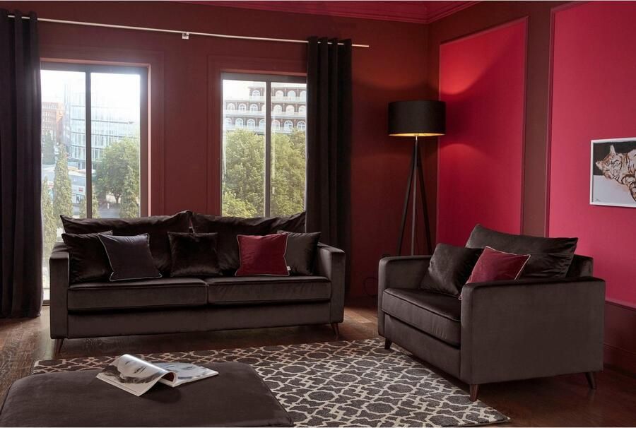 Home affaire 3-zitsbank Renesse los kussen opstaande naad aan zitkussen