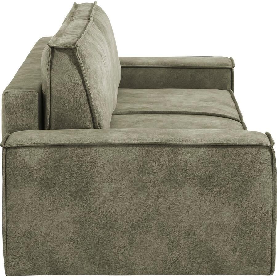 Home affaire 3-zitsbank SHERWOOD slaapbank (257 cm) ribfluweel velours vintage lederlook