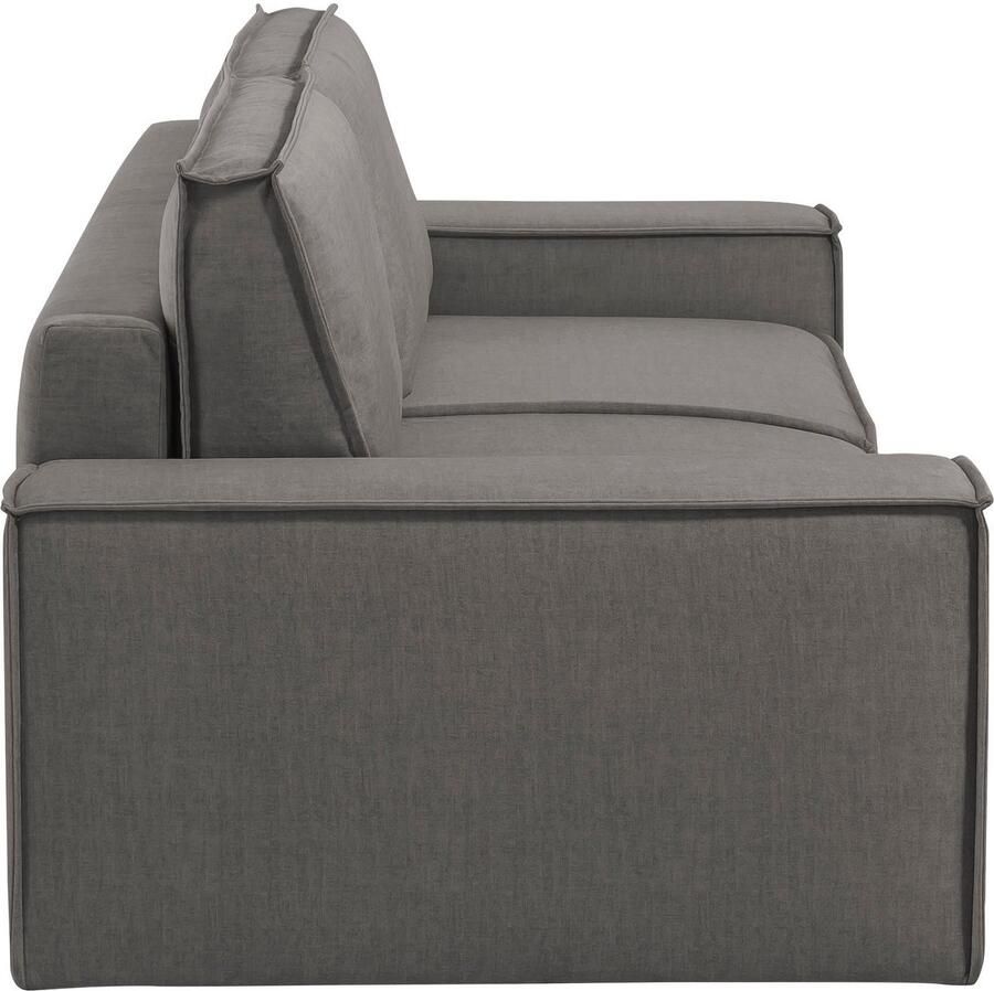 Home affaire 3-zitsbank SHERWOOD slaapbank (257 cm) ribfluweel velours vintage lederlook