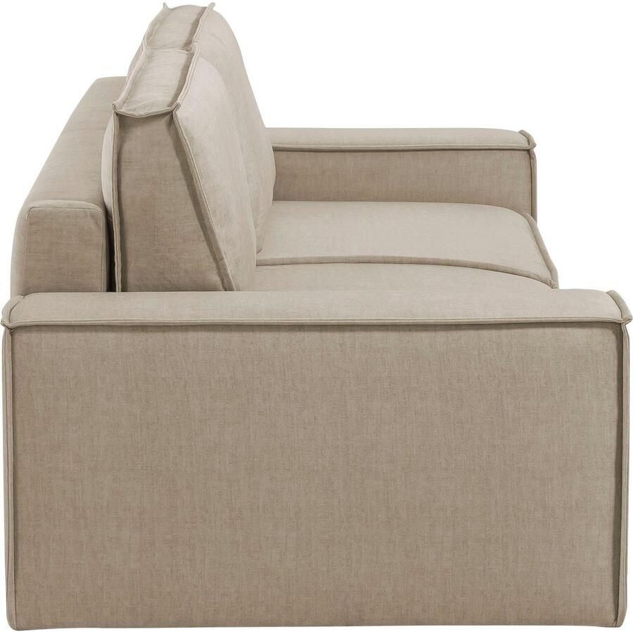 Home affaire 3-zitsbank SHERWOOD slaapbank (257 cm) ribfluweel velours vintage lederlook