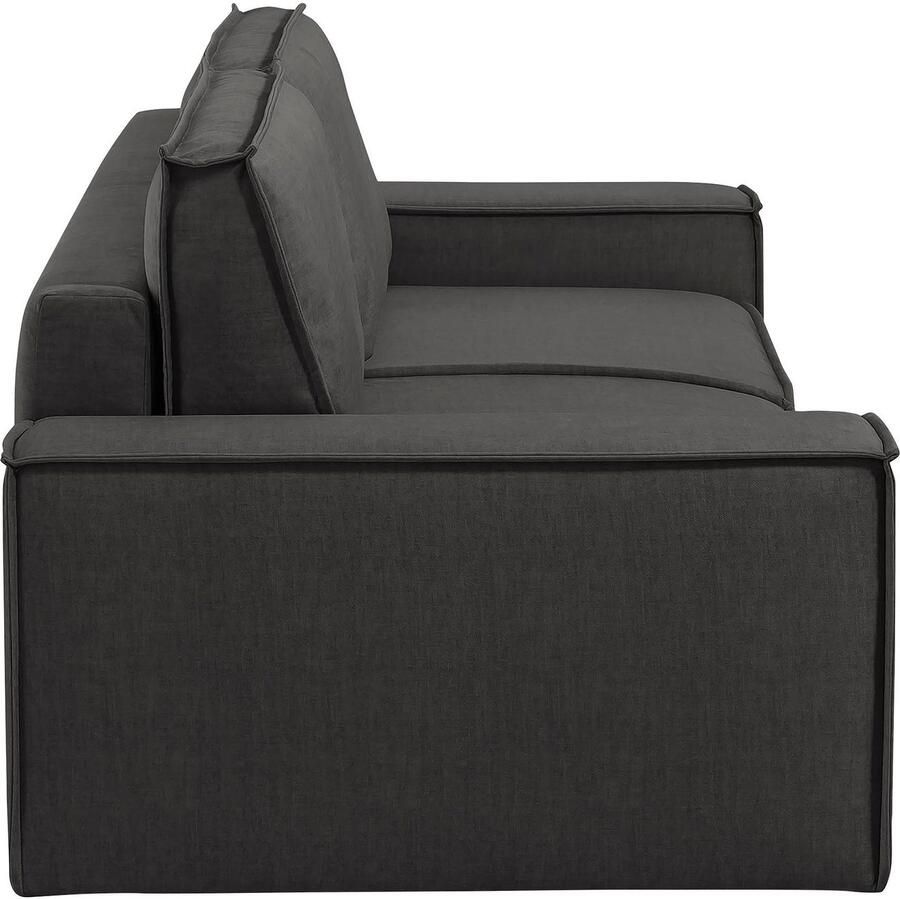 Home affaire 3-zitsbank SHERWOOD slaapbank (257 cm) ribfluweel velours vintage lederlook