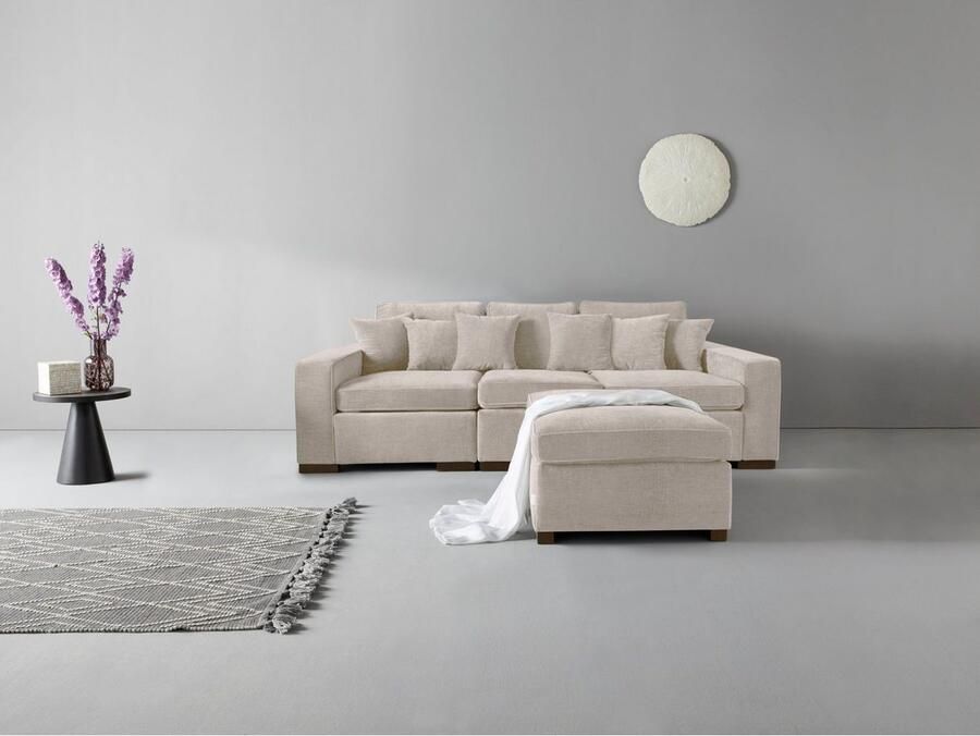 Home affaire 3-zitsbank Skara Loungebank met binnenveringsinterieur in vele overtrekkwaliteiten