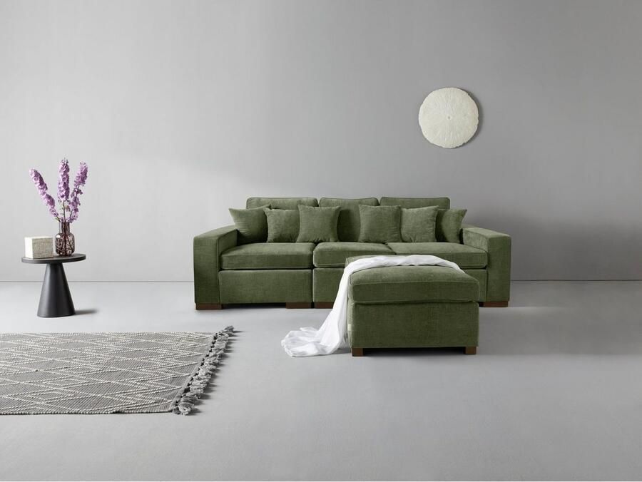 Home affaire 3-zitsbank Skara Loungebank met binnenveringsinterieur in vele overtrekkwaliteiten