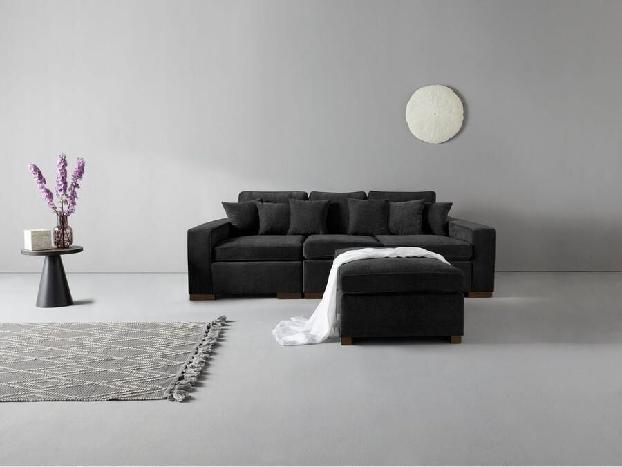 Home affaire 3-zitsbank Skara Loungebank met binnenveringsinterieur in vele overtrekkwaliteiten