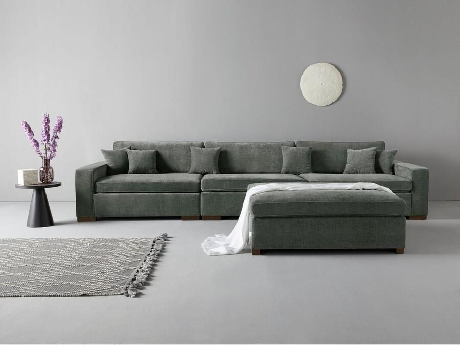 Home affaire 3-zitsbank Skara XXL Loungebank XXL met binnenveringsinterieur in vele overtrekkwaliteiten