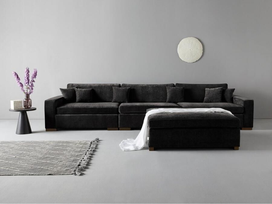 Home affaire 3-zitsbank Skara XXL Loungebank XXL met binnenveringsinterieur in vele overtrekkwaliteiten