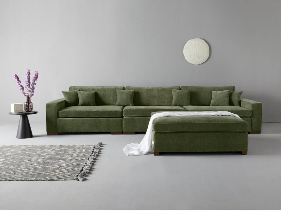 Home affaire 3-zitsbank Skara XXL Loungebank XXL met binnenveringsinterieur in vele overtrekkwaliteiten