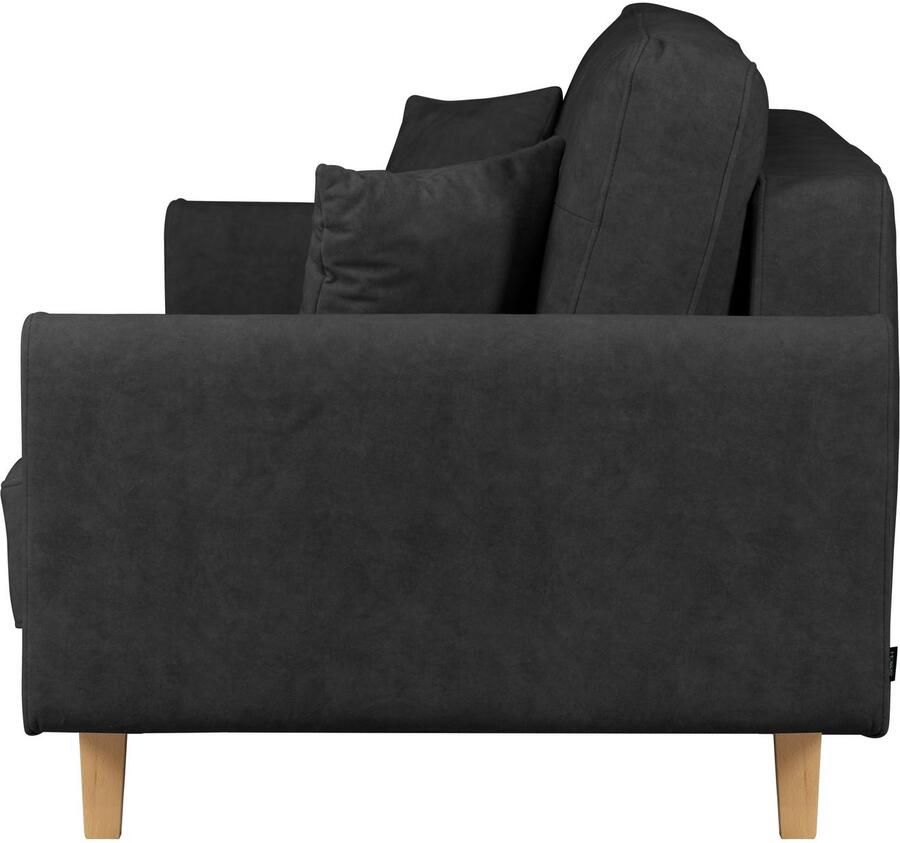 Home affaire 2-zitsbank TRIPLO met golfsysteem afmetingen B D H: 165 100 89 cm Bank met stiksel in het ruggebied incl. rugkussen en sierkussen