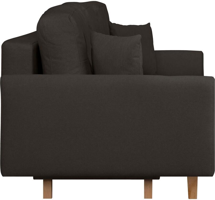 Home affaire 3-zitsbank TRIPLO optioneel slaapbank met bedlade afmetingen B D H: 215 100 89 cm