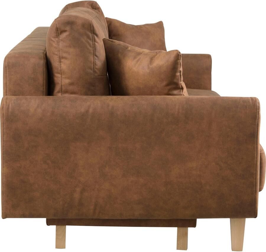 Home affaire 3-zitsbank TRIPLO optioneel slaapbank met bedlade afmetingen B D H: 215 100 89 cm