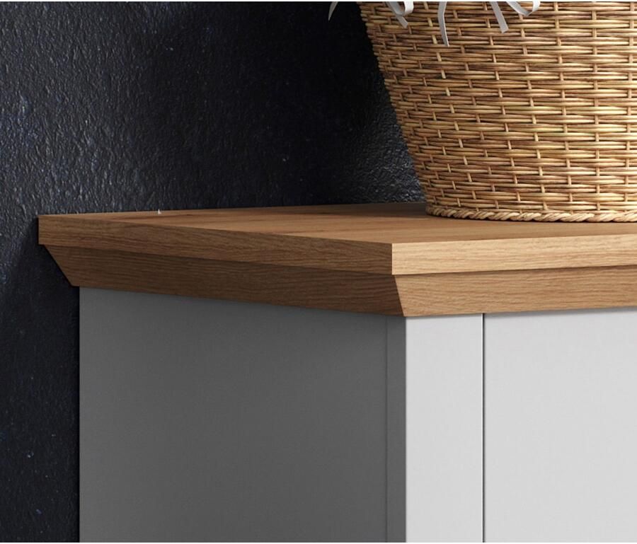 Home affaire Badkamerkast Onderkast met schelpgrepen in landhuisstijl (B D H) 46 33 84 cm