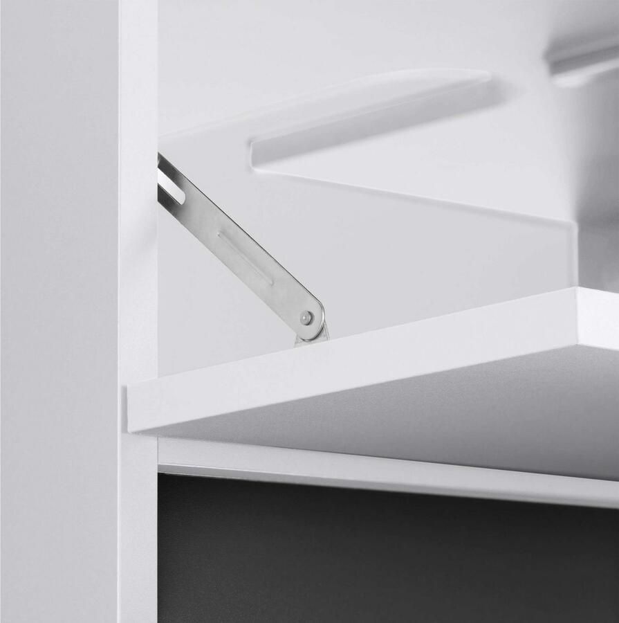 Home affaire Badmeubelset Wisla Spiegelschrank WBU met sifonaansluiting en push-to-open breedte 80 cm (set 2 stuks)