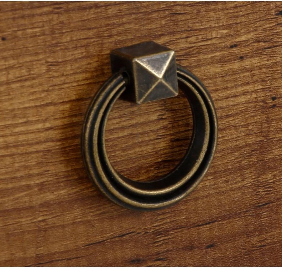 Home affaire Bank Goslar met mooie metalen handgrepen van folie voorzien houtmateriaal breedte 92 cm