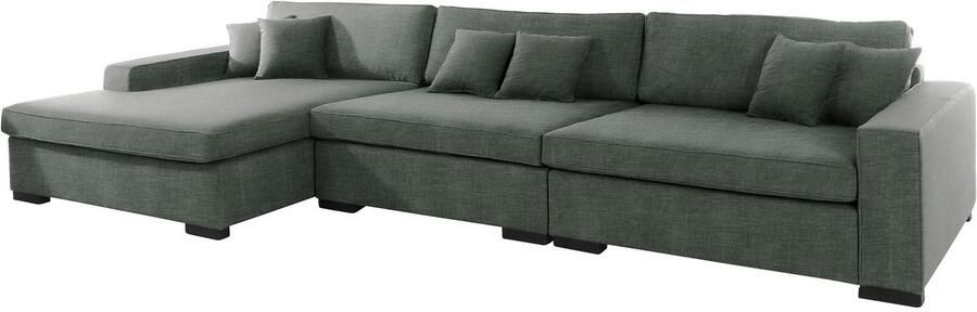 Home affaire Bank-hoekelement Skara XXL L-vorm Loungebank XXL met binnenveringsinterieur in vele overtrekkwaliteiten