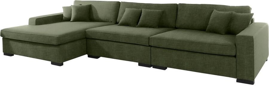 Home affaire Bank-hoekelement Skara XXL L-vorm Loungebank XXL met binnenveringsinterieur in vele overtrekkwaliteiten