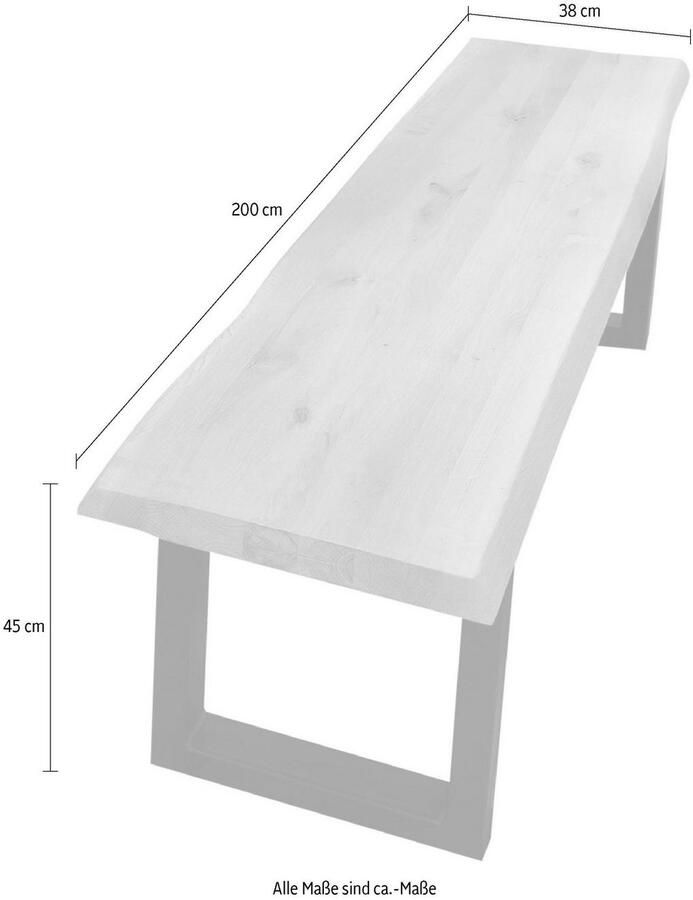 Home affaire Bank TRISTAN gemaakt van massief eiken