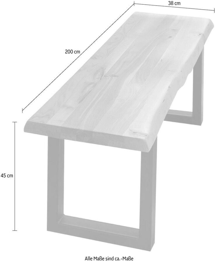 Home affaire Bank TRISTAN gemaakt van massief eiken