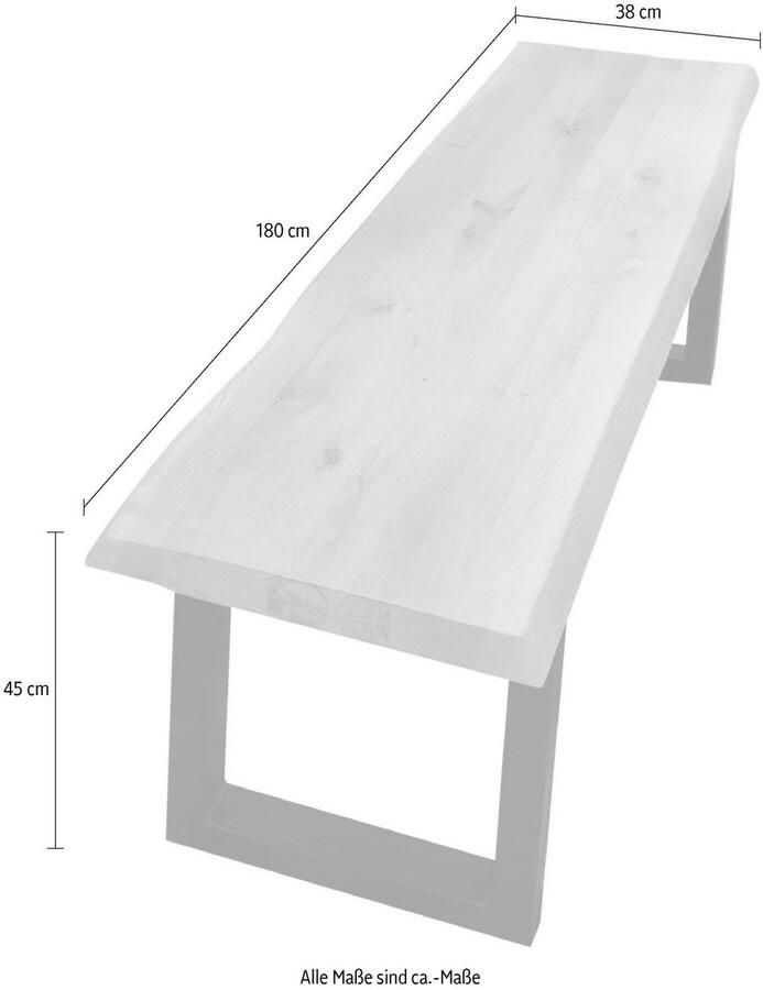 Home affaire Bank TRISTAN gemaakt van massief eiken