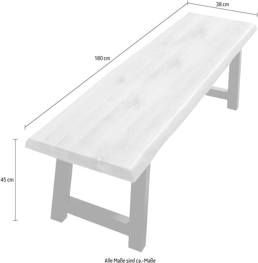Home affaire Bank TRISTAN gemaakt van massief eiken