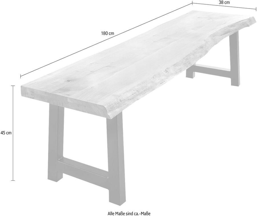 Home affaire Bank TRISTAN gemaakt van massief eiken