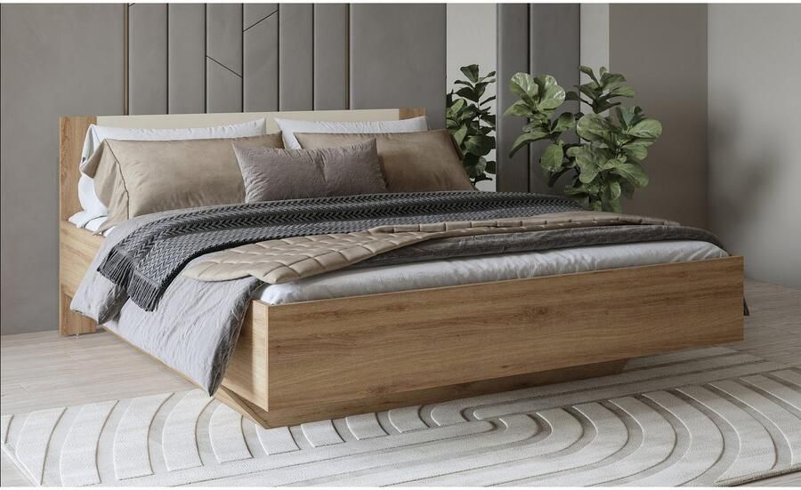 Home affaire Bedframe Bitry breedte 160 of 180 cm moderne bedomranding