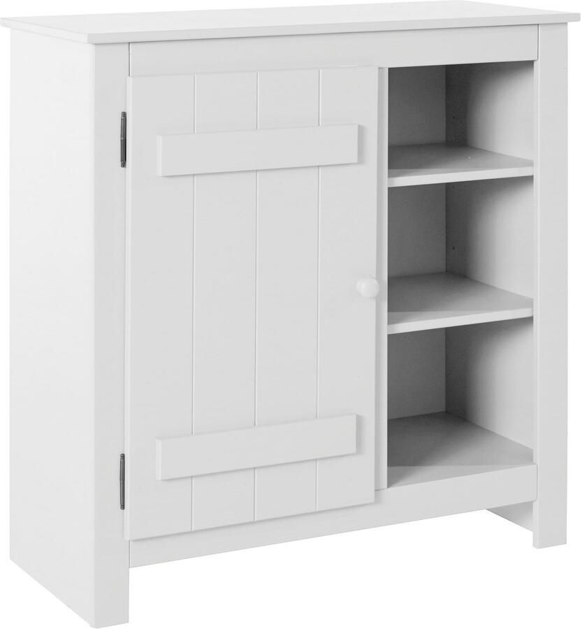 Home affaire Bergkast Bertram Massief hout 4 verstelbare planken magnetische sluiting hoogte 90 cm