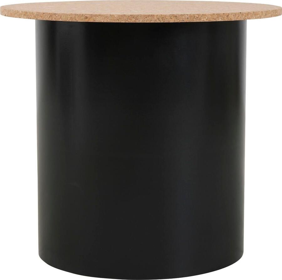 Artistiq Living Bijzettafel Maurita Kurk Set van 2 Zwart Rond