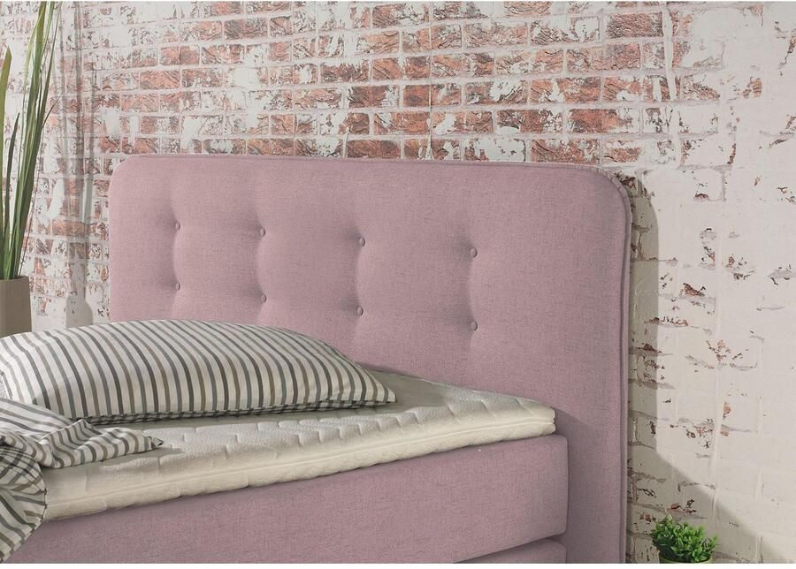 Home affaire Boxspring Cecina in 5 breedten 3 uitvoeringen 2 hardheden capitonnage topmatras