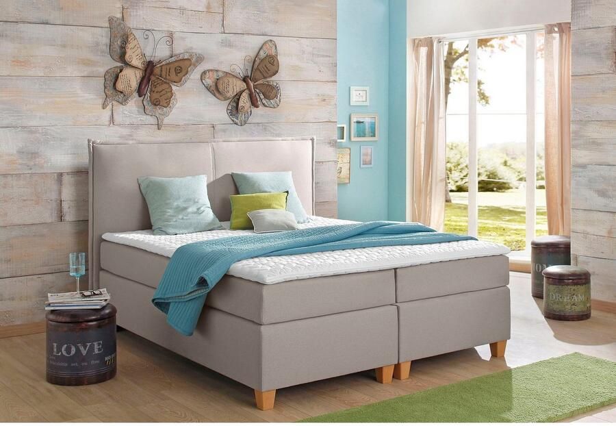 Home affaire Boxspring Houssay incl. topmatras 5 breedtes 2 hardheden ook in extra lang 220 cm