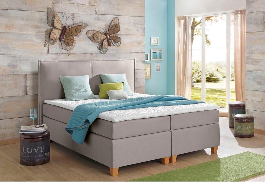 Home affaire Boxspring Houssay incl. topmatras 5 breedtes 2 hardheden ook in extra lang 220 cm