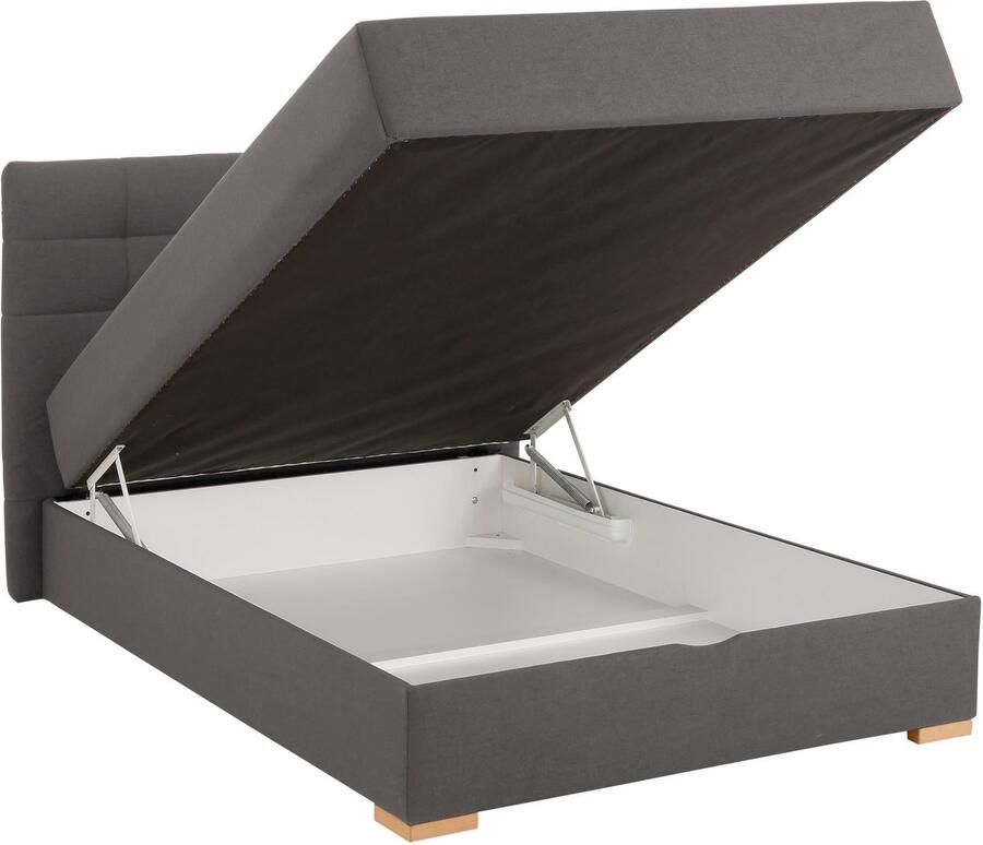 Home affaire Boxspring Olivet in 4 kleuren 4 breedten 2 matrassoorten ook in extra lang 220 cm