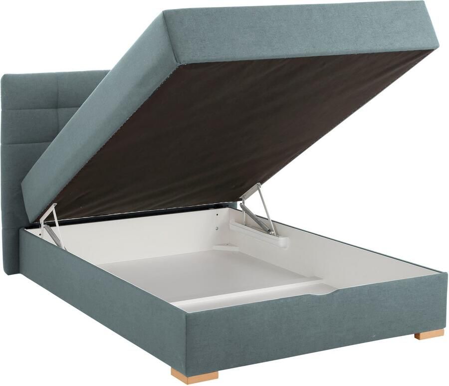 Home affaire Boxspring Olivet mit Bettkasten in 4 kleuren 4 breedten 2 matrassoorten ook in extra lang 220 cm