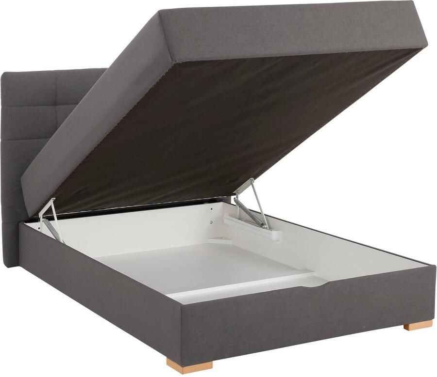 Home affaire Boxspring Olivet in 4 kleuren 4 breedten 2 matrassoorten ook in extra lang 220 cm