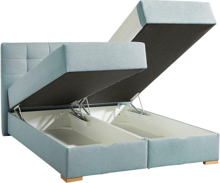 Home affaire Boxspring Olivet in 4 kleuren 4 breedten 2 matrassoorten ook in extra lang 220 cm