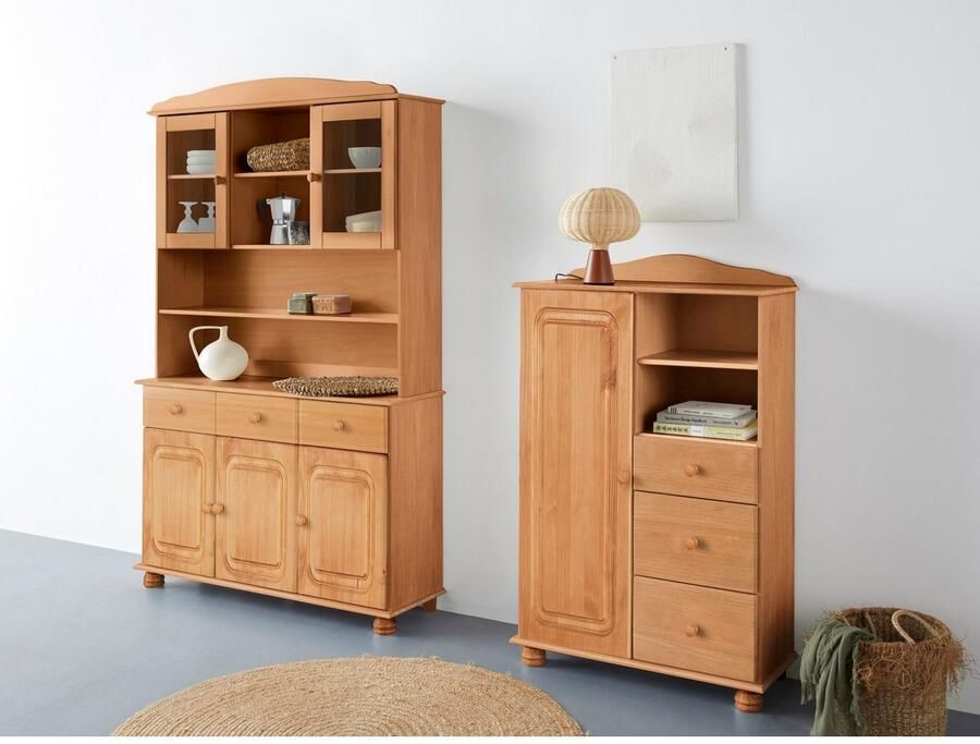 Home affaire Buffetkast Mette Met 2 laden en veel bergruimte achter 4 deuren hoogte 181cm (2 stuks)