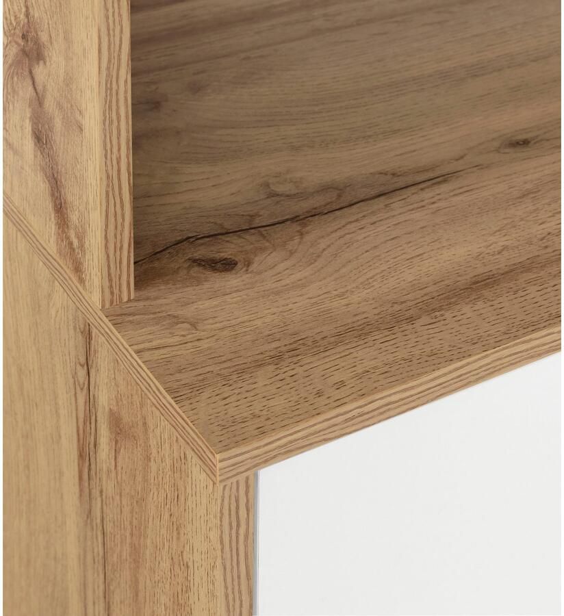 Home affaire Buffetkast Skandi 2 glasdeuren 2 houten deuren en 2 laden breedte 84 cm hoogte 165 cm