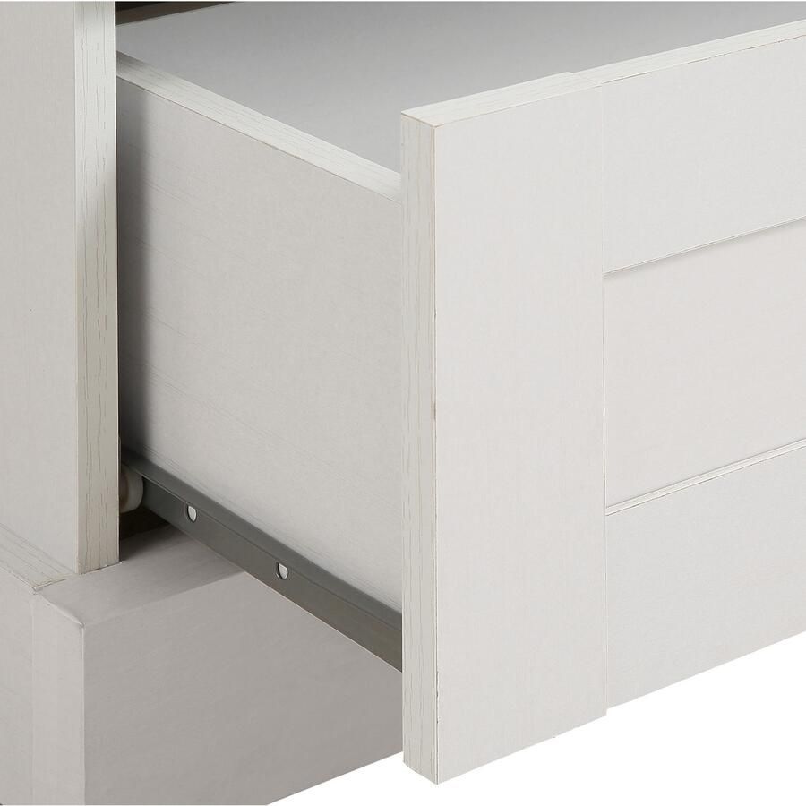 Home affaire Draaideurkast Binz waskast multifunctionele kast Scandinavisch landhuisstijl veel opbergmogelijkheden metalen handgrepen deuren met frame cassettes