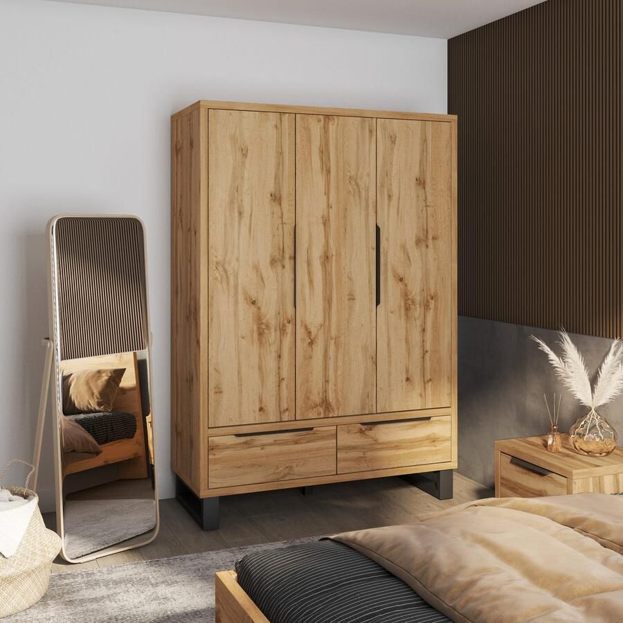 Home affaire Draaideurkast Bronne breedte 145 cm linnenkast inclusief binneninrichting