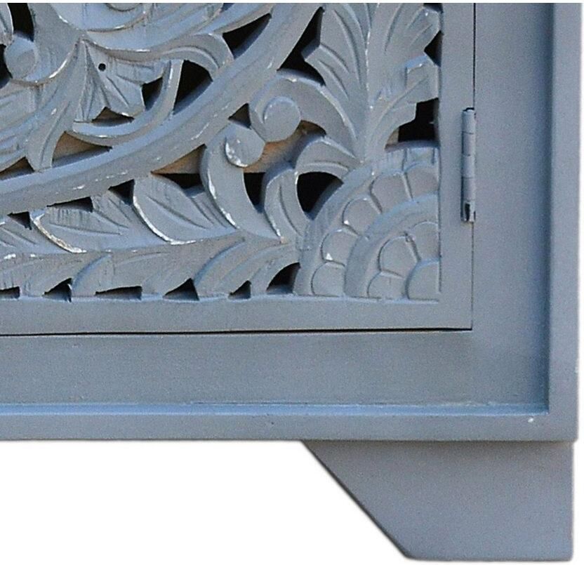 Home affaire Dressoir Kenmare Commode van mangohout decoratieve snijwerk breedte 170 cm