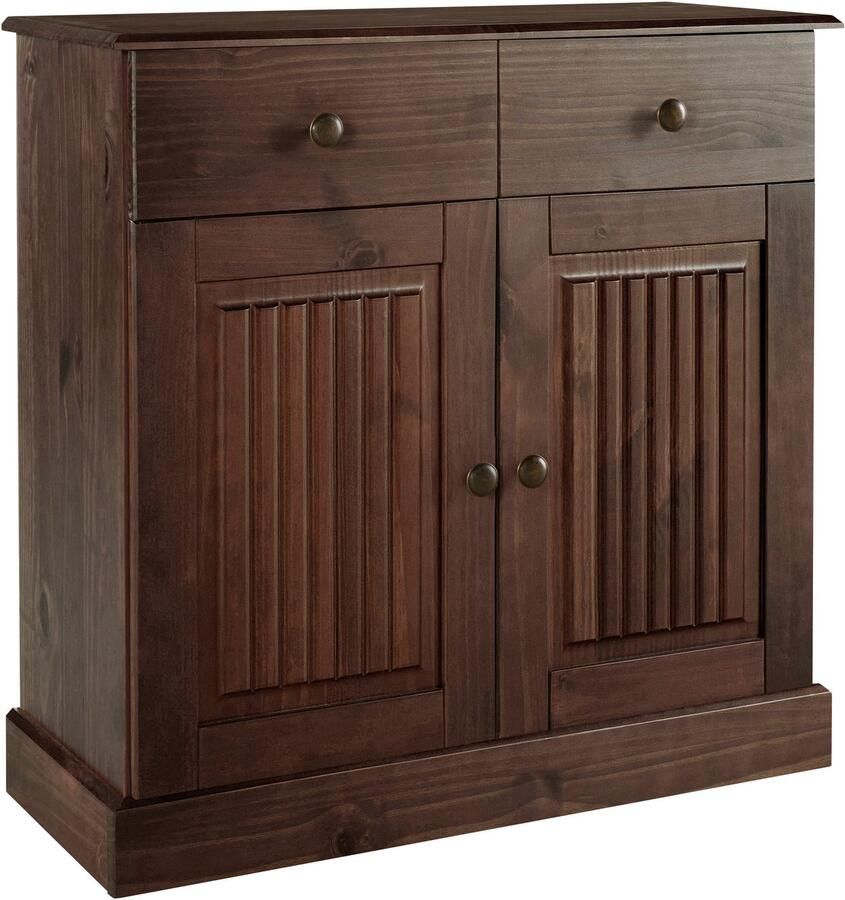 Home affaire Dressoir Liotta Commode met verstelbare inlegplank massief dennenhout