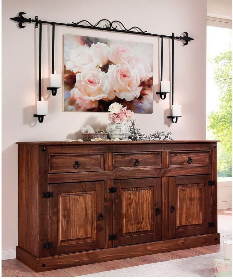 Home affaire Dressoir Mexico Commode van massief dennenhout breedte 151 cm