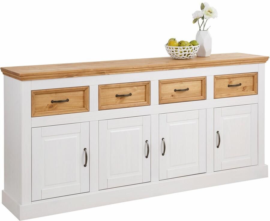 Home affaire Dressoir Selma Commode met 4 deuren en 4 lades. Breedte 192 cm